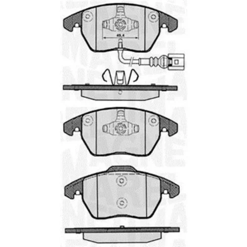 Sada brzdových platničiek kotúčovej brzdy MAGNETI MARELLI 363916060135