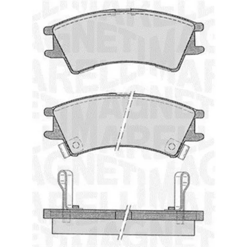 Sada brzdových platničiek kotúčovej brzdy MAGNETI MARELLI 363916060800