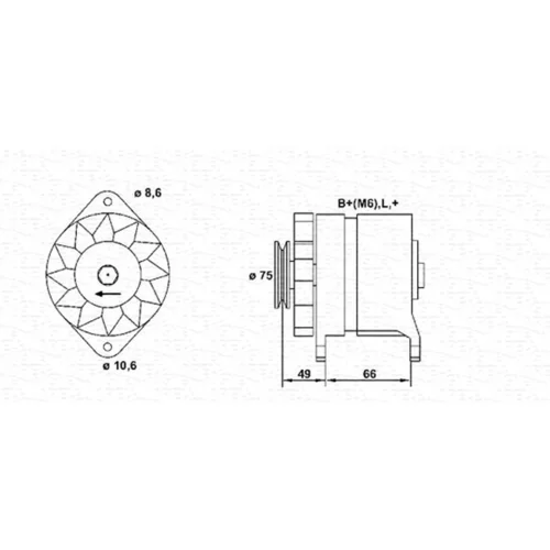 Alternátor MAGNETI MARELLI 944356106010