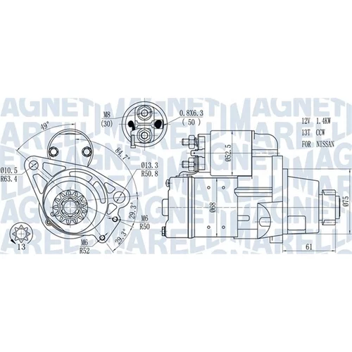 Štartér MAGNETI MARELLI 063721306010