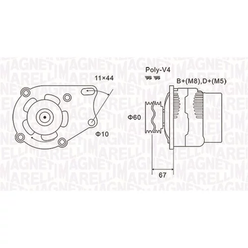 Alternátor MAGNETI MARELLI 063731153010