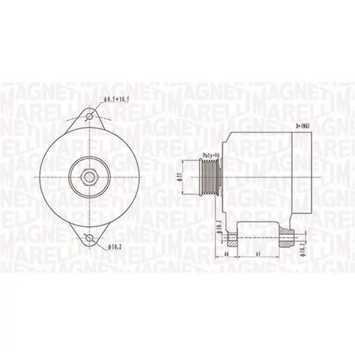 Alternátor MAGNETI MARELLI 063731306010