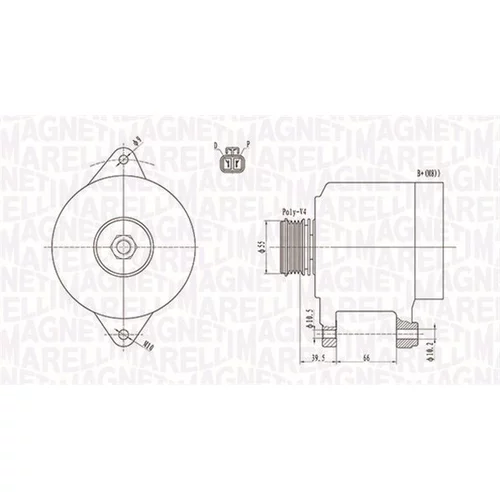 Alternátor MAGNETI MARELLI 063731409010