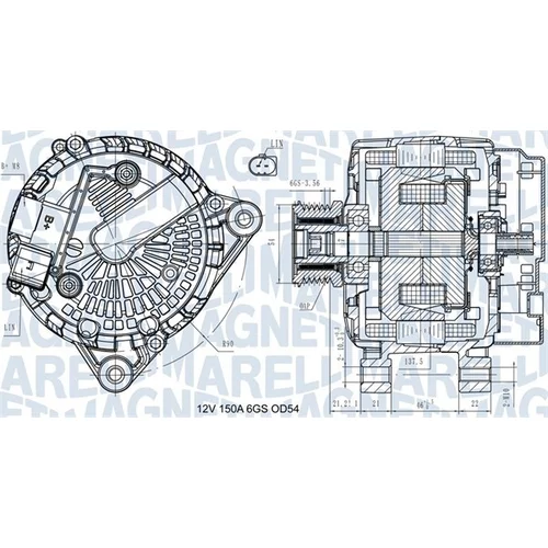 Alternátor MAGNETI MARELLI 063731472410