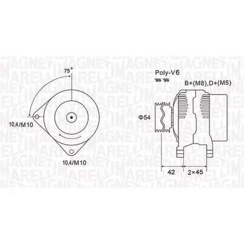 Alternátor MAGNETI MARELLI 063731564010