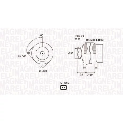 Alternátor MAGNETI MARELLI 063731662010