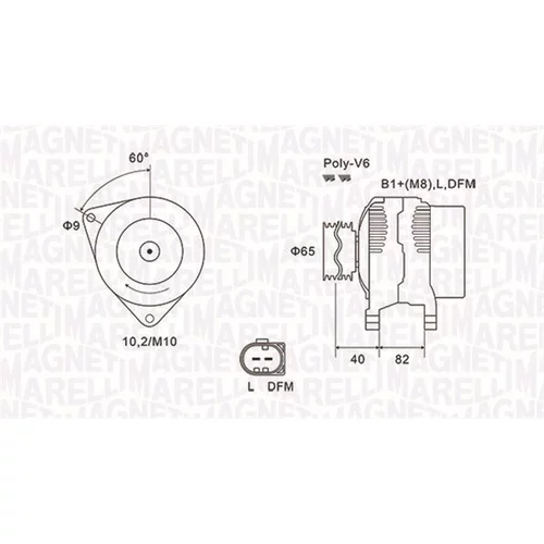 Alternátor MAGNETI MARELLI 063731746010