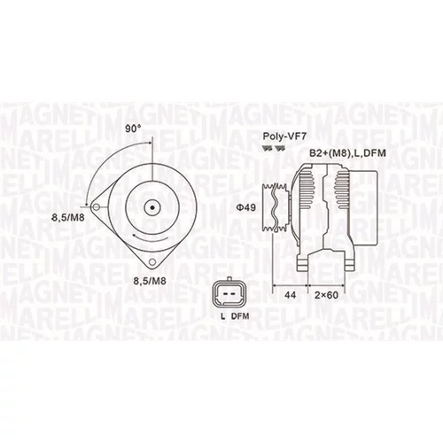 Alternátor 063731877010 (MAGNETI MARELLI)