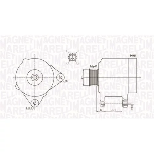 Alternátor MAGNETI MARELLI 063731907010