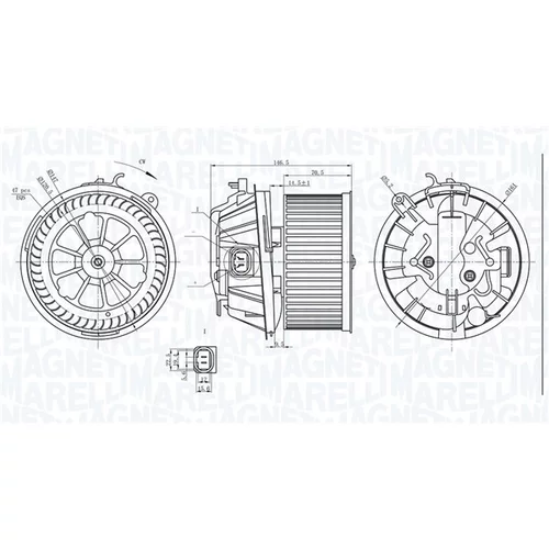 Vnútorný ventilátor MAGNETI MARELLI 069412240010 - obr. 1