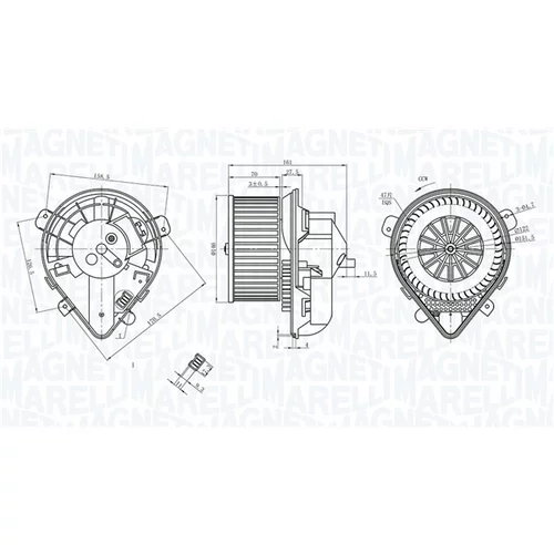 Vnútorný ventilátor MAGNETI MARELLI 069412403010