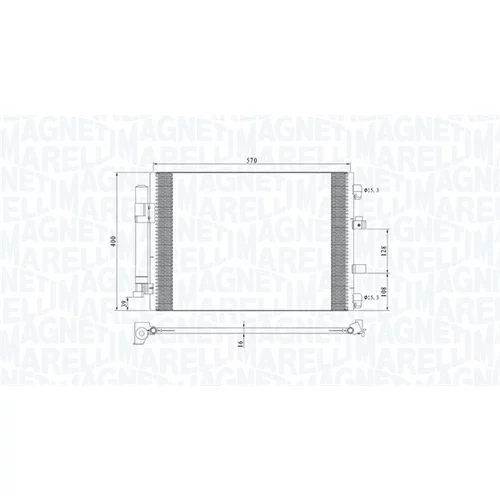 Kondenzátor klimatizácie MAGNETI MARELLI 350203773000 - obr. 1