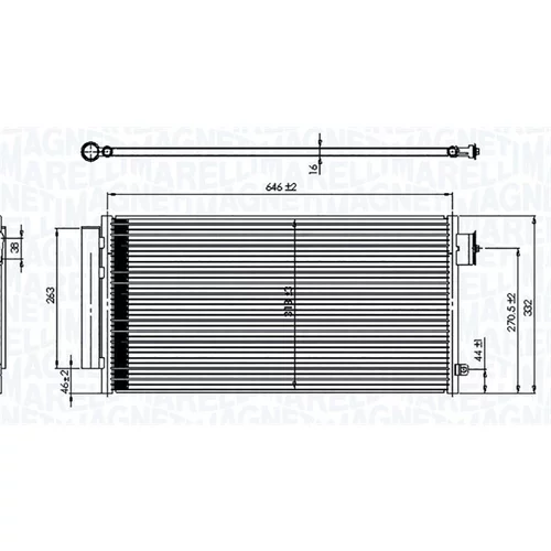 Kondenzátor klimatizácie MAGNETI MARELLI 350203791000