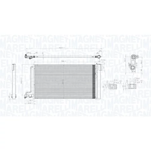 Kondenzátor klimatizácie MAGNETI MARELLI 350203796000