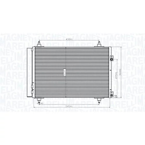 Kondenzátor klimatizácie MAGNETI MARELLI 350203820000 - obr. 1