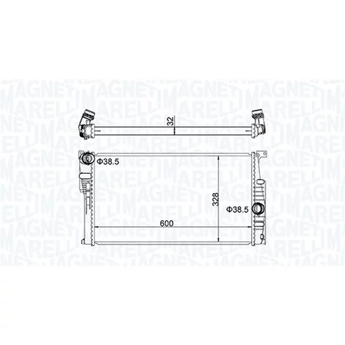 Chladič motora MAGNETI MARELLI 350213155100 - obr. 1