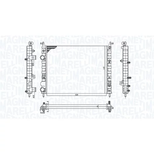 Chladič motora MAGNETI MARELLI 350213196400 - obr. 1