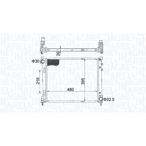 Chladič motora MAGNETI MARELLI 350213209200