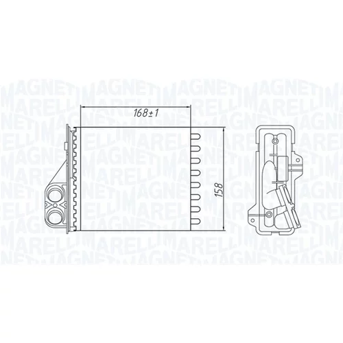 Výmenník tepla vnútorného kúrenia MAGNETI MARELLI 350218479000