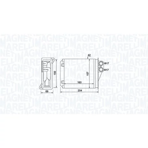Výmenník tepla vnútorného kúrenia MAGNETI MARELLI 350218481000