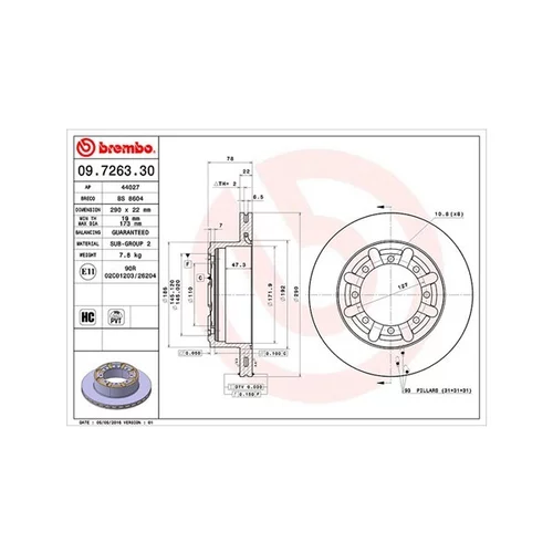 Brzdový kotúč MAGNETI MARELLI 360406053900