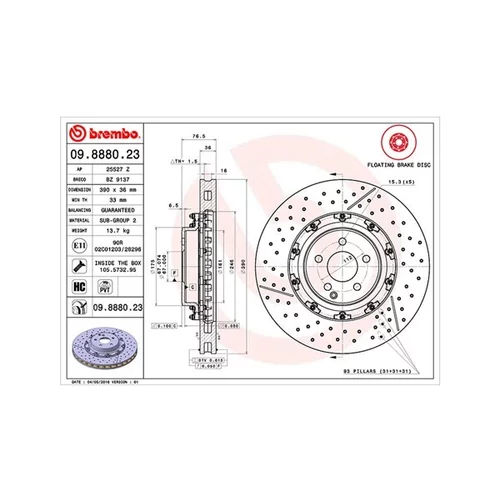 Brzdový kotúč MAGNETI MARELLI 360406128403