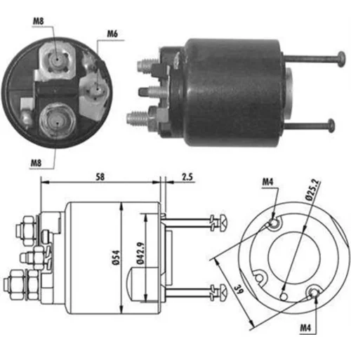 Elektromagnetický spínač pre štartér MAGNETI MARELLI 940113050064