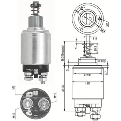 Elektromagnetický spínač pre štartér MAGNETI MARELLI 940113050110