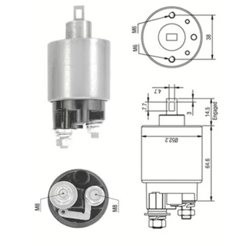 Elektromagnetický spínač pre štartér MAGNETI MARELLI 940113050239