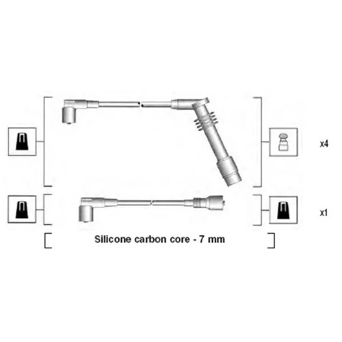 Sada zapaľovacích káblov MAGNETI MARELLI 941125380688