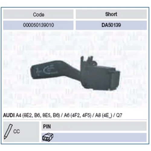 Spínač riadenia MAGNETI MARELLI 000050139010