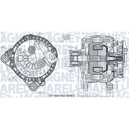 Alternátor MAGNETI MARELLI 063731576710