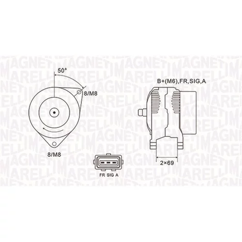 Alternátor MAGNETI MARELLI 063731857010