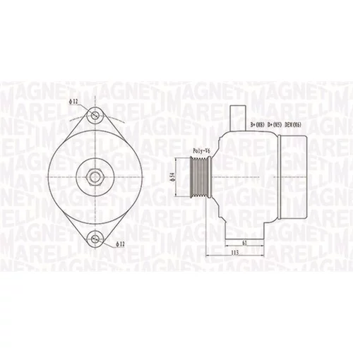 Alternátor MAGNETI MARELLI 063731952010