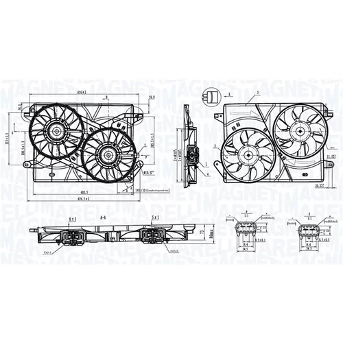 Ventilátor chladenia motora MAGNETI MARELLI 069422901010