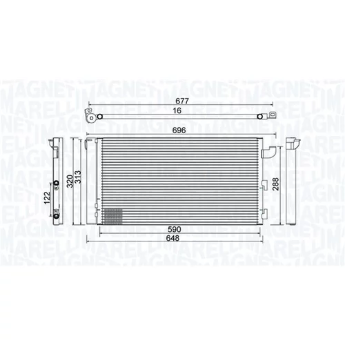 Kondenzátor klimatizácie MAGNETI MARELLI 350203857000