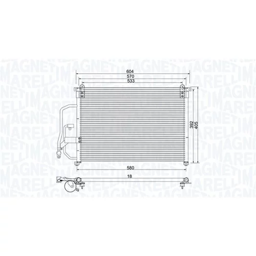 Kondenzátor klimatizácie 350203960000 (MAGNETI MARELLI) - obr. 1