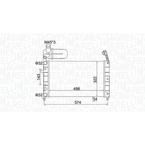 Chladič motora MAGNETI MARELLI 350213154400