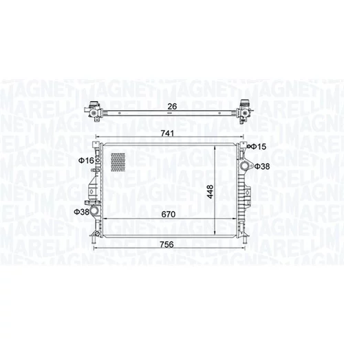 Chladič motora MAGNETI MARELLI 350213157700