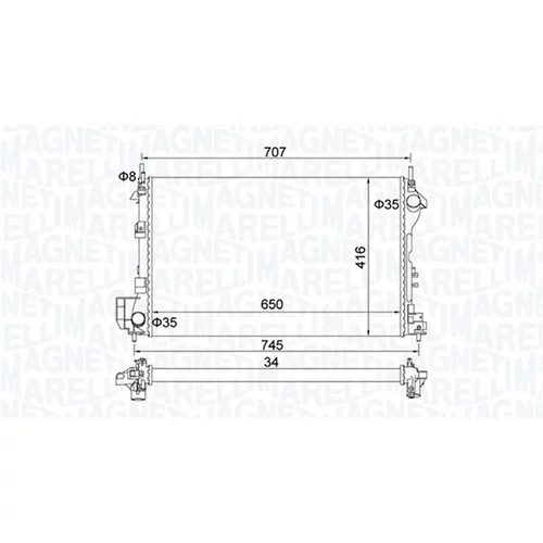 Chladič motora 350213195700 (MAGNETI MARELLI)