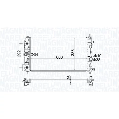 Chladič motora MAGNETI MARELLI 350213206400