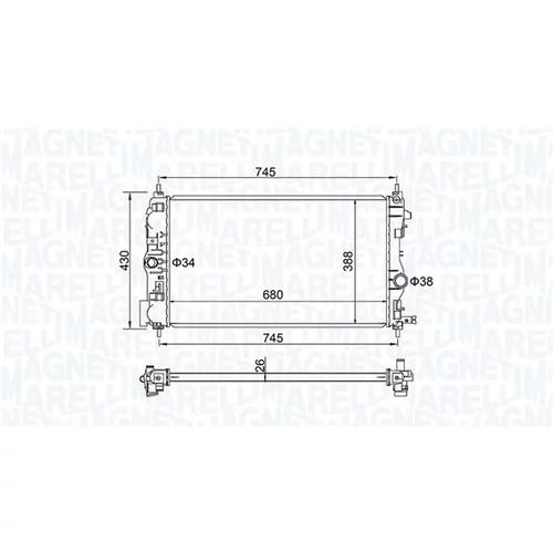 Chladič motora MAGNETI MARELLI 350213206500