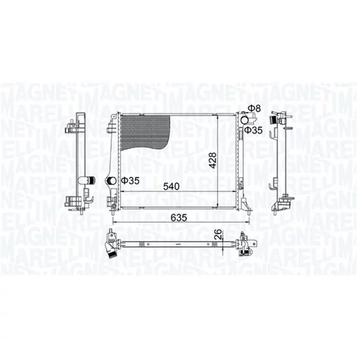 Chladič motora MAGNETI MARELLI 350213207400