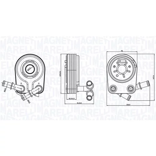 Chladič motorového oleja MAGNETI MARELLI 350300000100