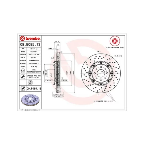 Brzdový kotúč MAGNETI MARELLI 360406129603