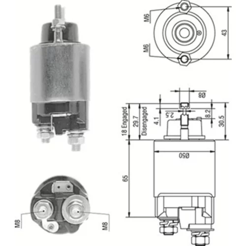 Elektromagnetický spínač pre štartér MAGNETI MARELLI 940113050233