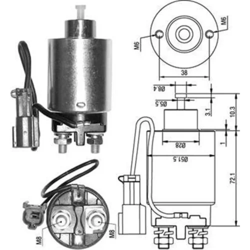 Elektromagnetický spínač pre štartér MAGNETI MARELLI 940113050286