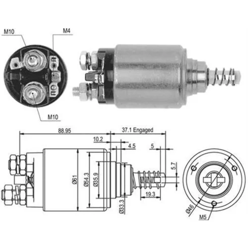 Elektromagnetický spínač pre štartér MAGNETI MARELLI 940113050376