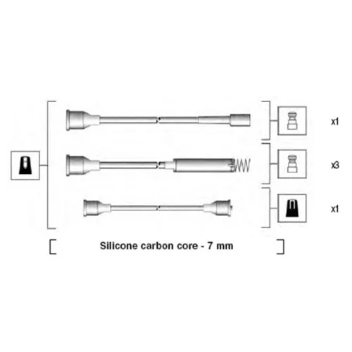 Sada zapaľovacích káblov MAGNETI MARELLI 941125250677