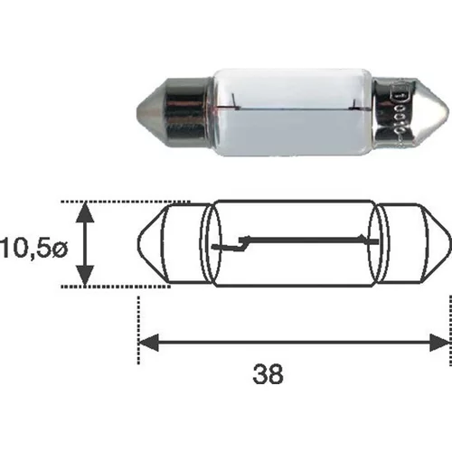 Žiarovka osvetlenia poznávacej značky MAGNETI MARELLI 009461100000